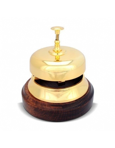 CAMPANELLO DA BANCO | dorato base legno