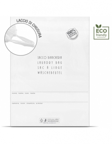 SACCO BIANCHERIA | eco-friendly neutro con laccio