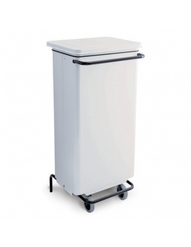 PATTUMIERA 110 LT | metallo verniciato bianco