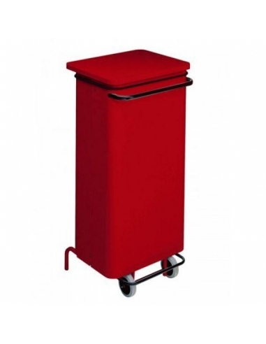 PATTUMIERA 110 LT | metallo verniciato rosso