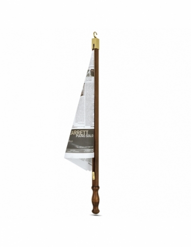 BASTONE PORTAGIORNALI | manico legno finiture oro