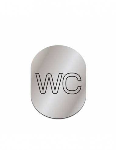 PITTOGRAMMA WC | alluminio satinato