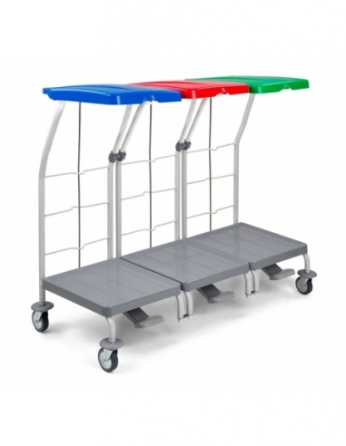 CARRELLO PORTASPORCO | tre sacchi con coperchio