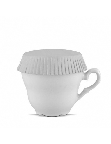 COPRITAZZA e BICCHIERE | diametro 7,8 cm neutro