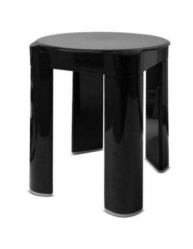 SGABELLO 4 PIEDI | plastica nera