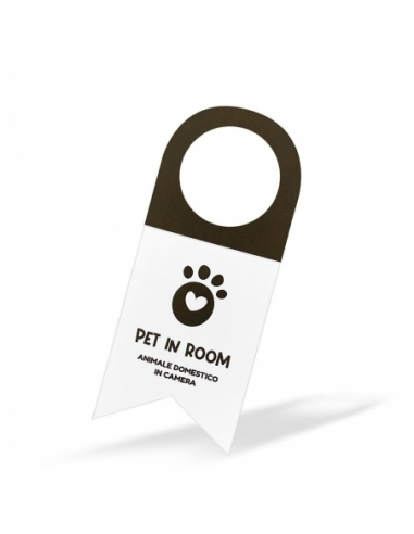 CARTELLINO PET IN ROOM | per maniglia