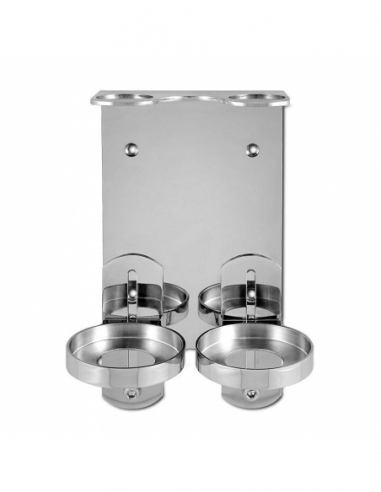 SUPPORTO IN ACCIAIO| per doppio dispenser 300 ml