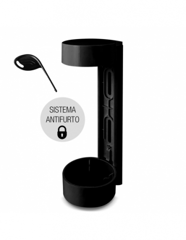 SUPPORTO DISPENSER | EASY 320 ml plastica nera