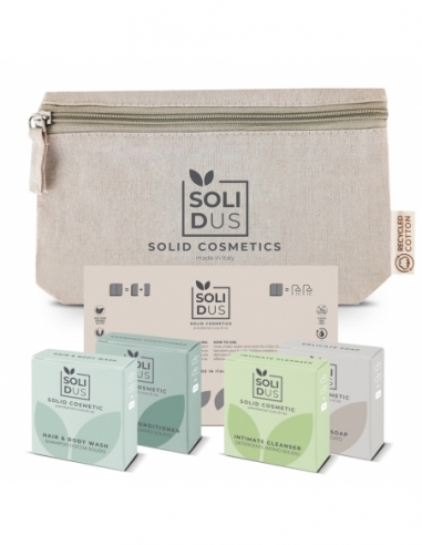 KIT CORTESIA SOLIDUS | cosmetici solidi in pochette
