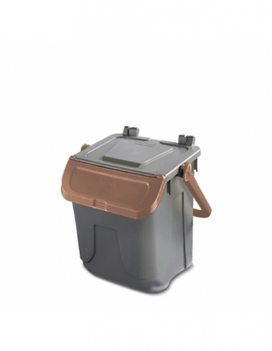 PATTUMIERA 25 LT | contenitore impilabile marrone