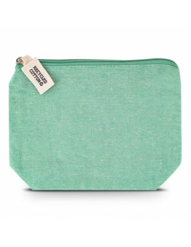 POCHETTE COTONE | verde ecologica 20x14 cm