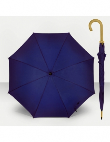OMBRELLO CLASSICO | blu manico in legno