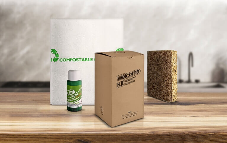 Welcome kit ecologico per residence, b&b, agriturismo.